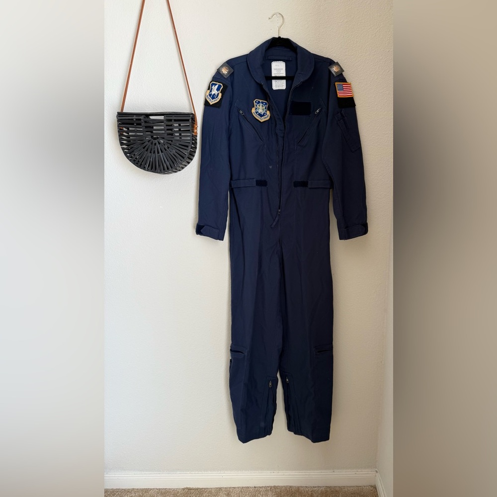 SAC Missile Crew Coveralls Blue Non Fire Resistant US Military, Size 40R